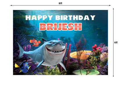 Nemo and Dory Theme Customized Backdrop