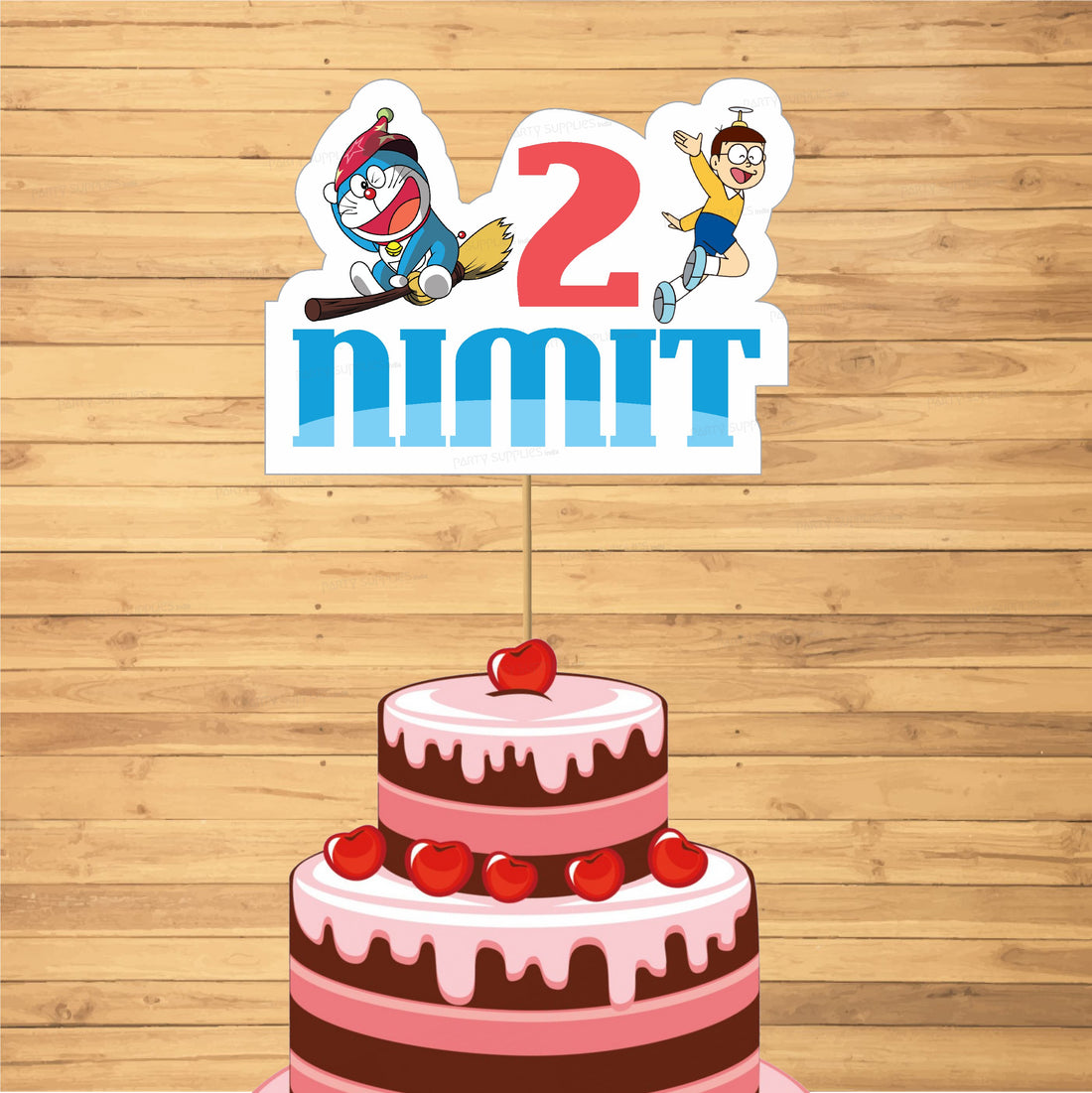 PSI Doraemon Theme Customized Cake Topper