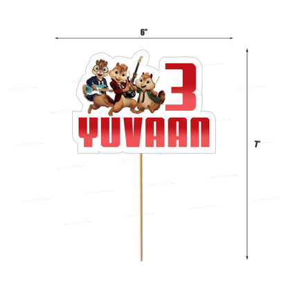 Alvin and Chipmunks Theme Customized Cake Topper