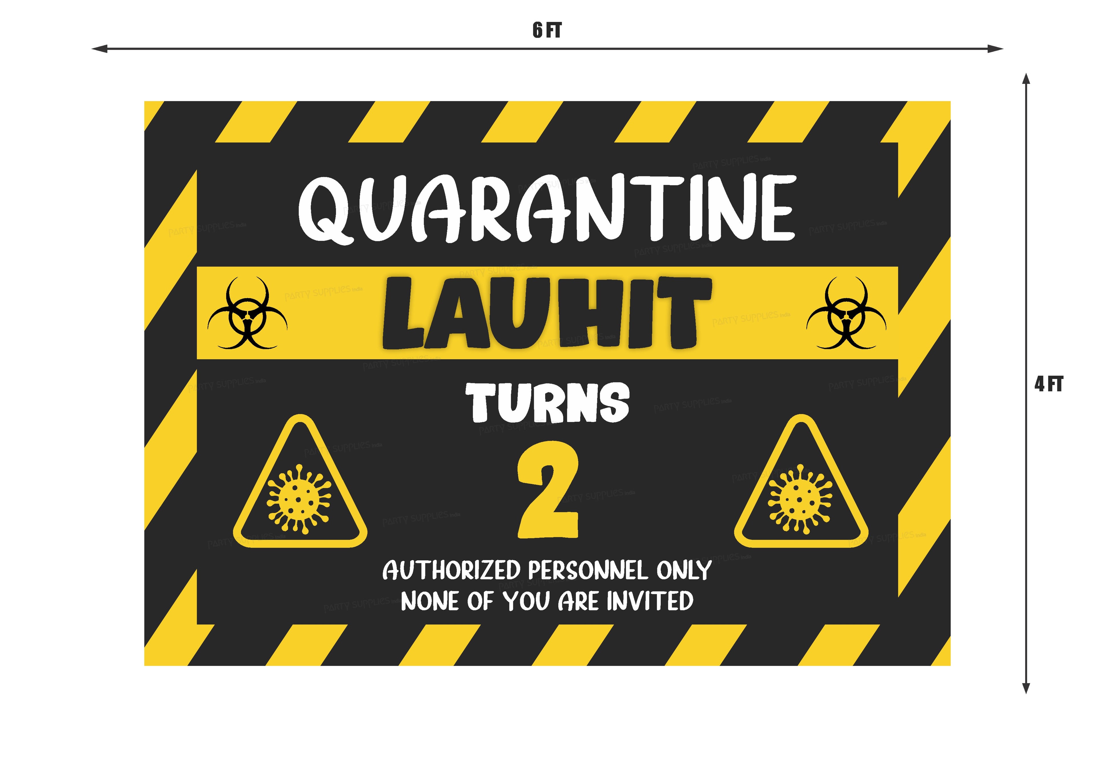 Quarantine Theme Personalized Backdrop