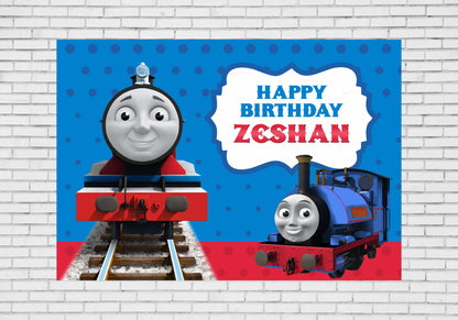 PSI Thomas and Friends Theme Personalized Backdrop