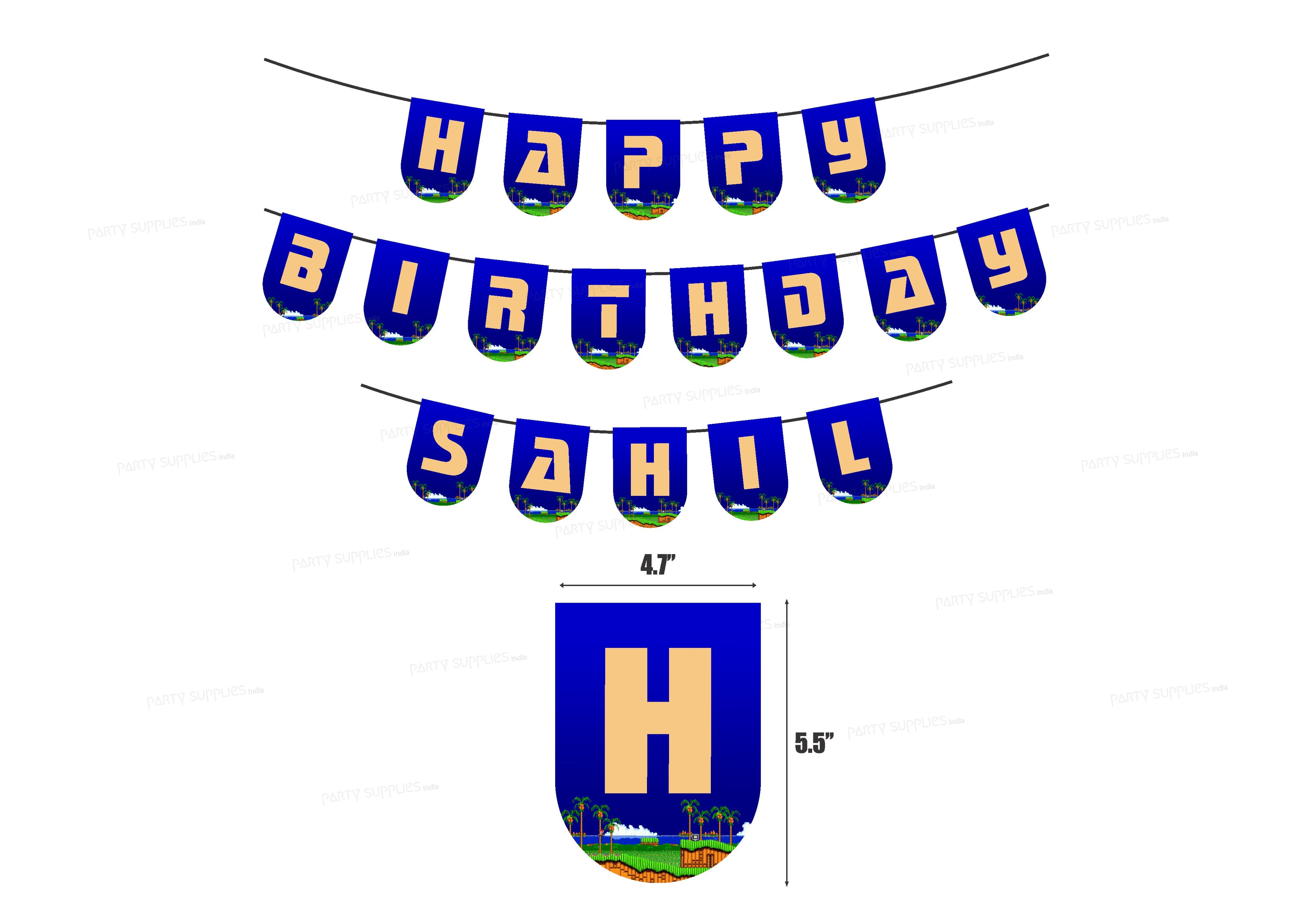 Sonic the Hedgehog Theme Personalized Hanging