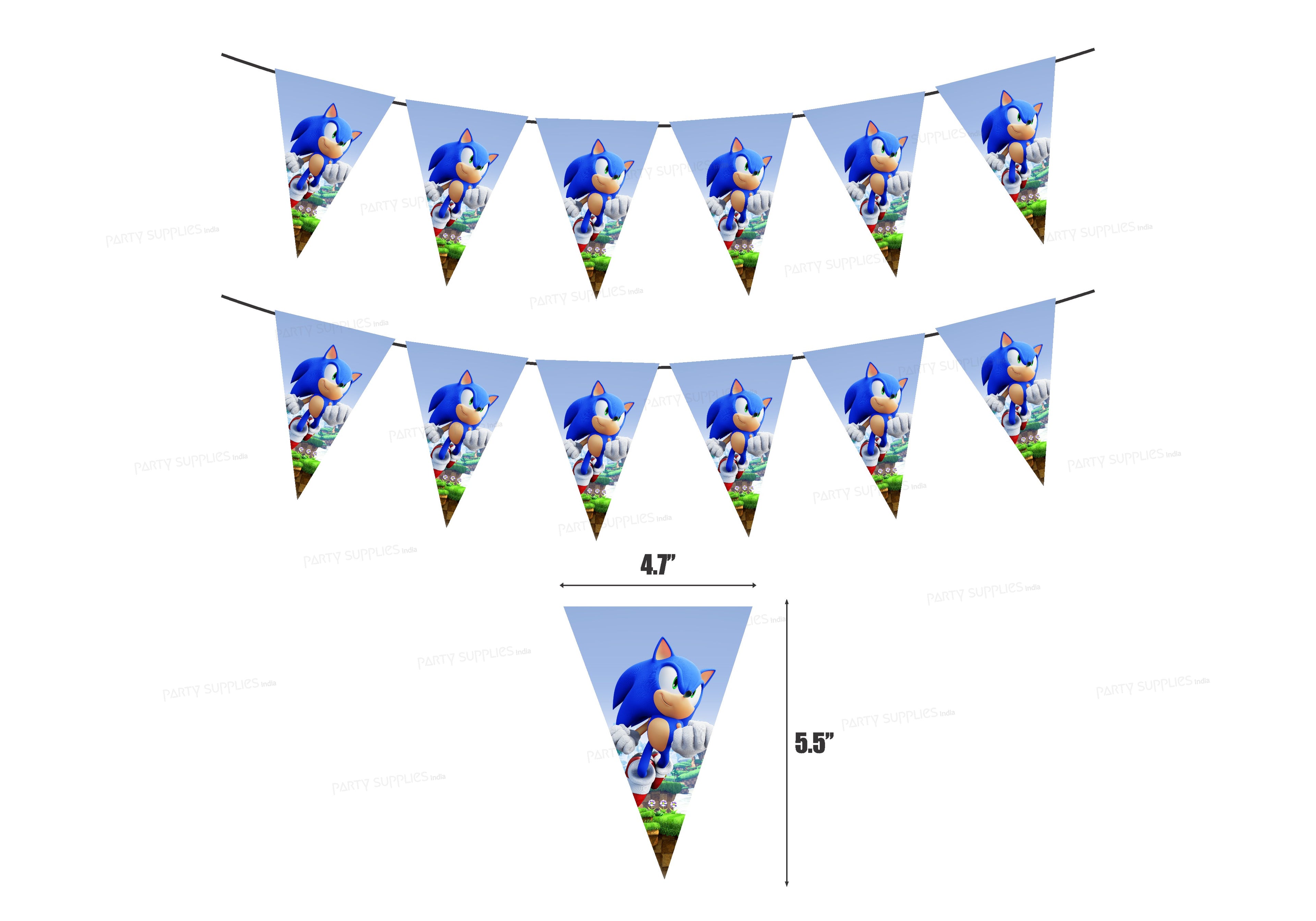 PSI Sonic the Hedgehog Theme Flag Bunting