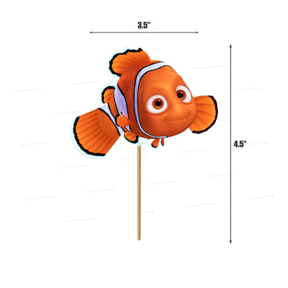 PSI Nemo and Dory Theme Cup Cake Topper
