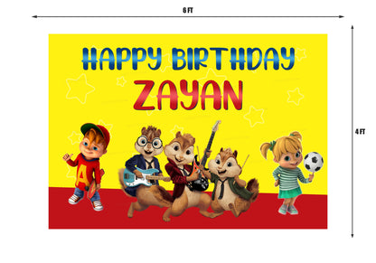 Alvin and Chipmunks Theme Classic Backdrop