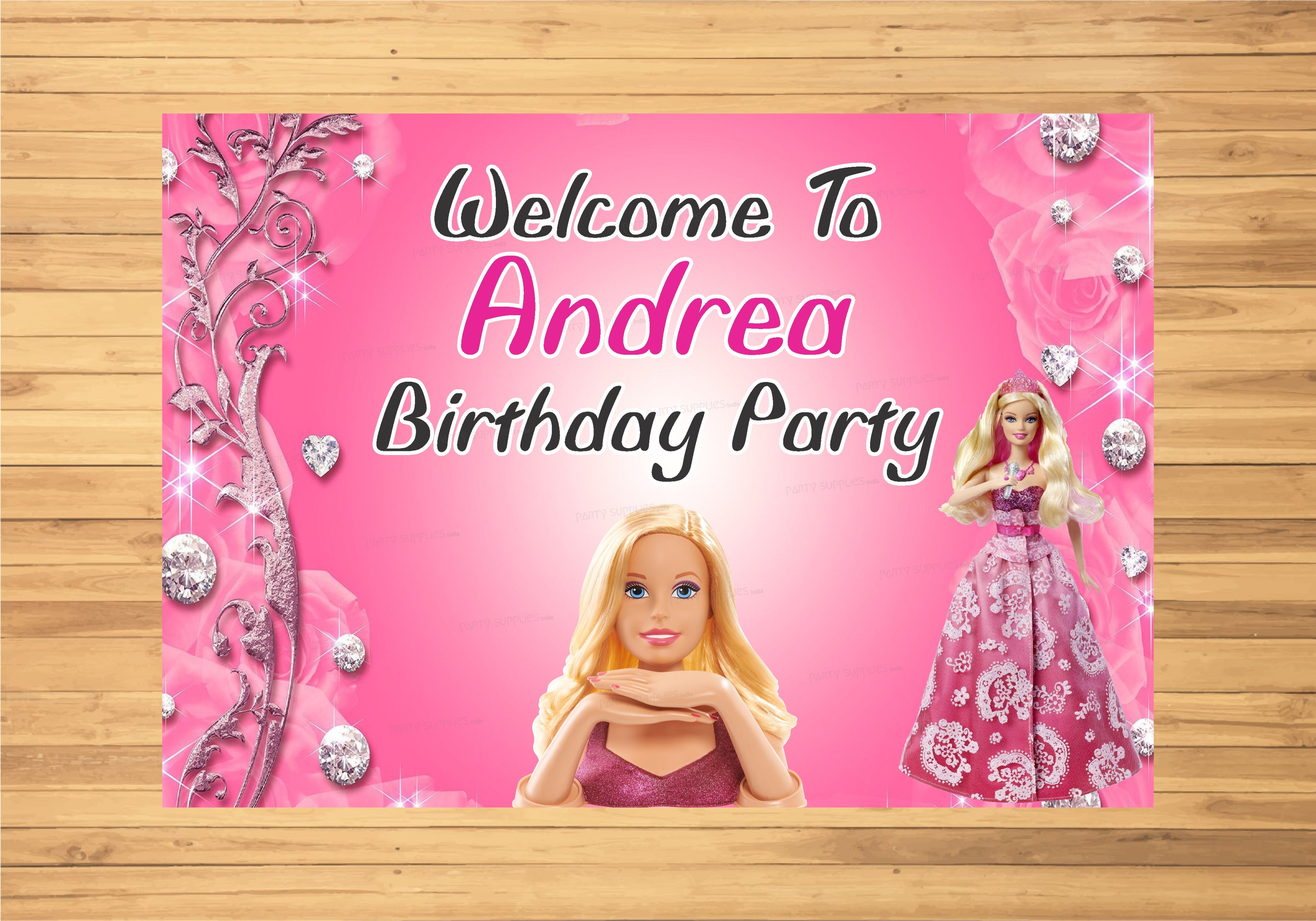 Barbie Theme  Customized Welcome Board