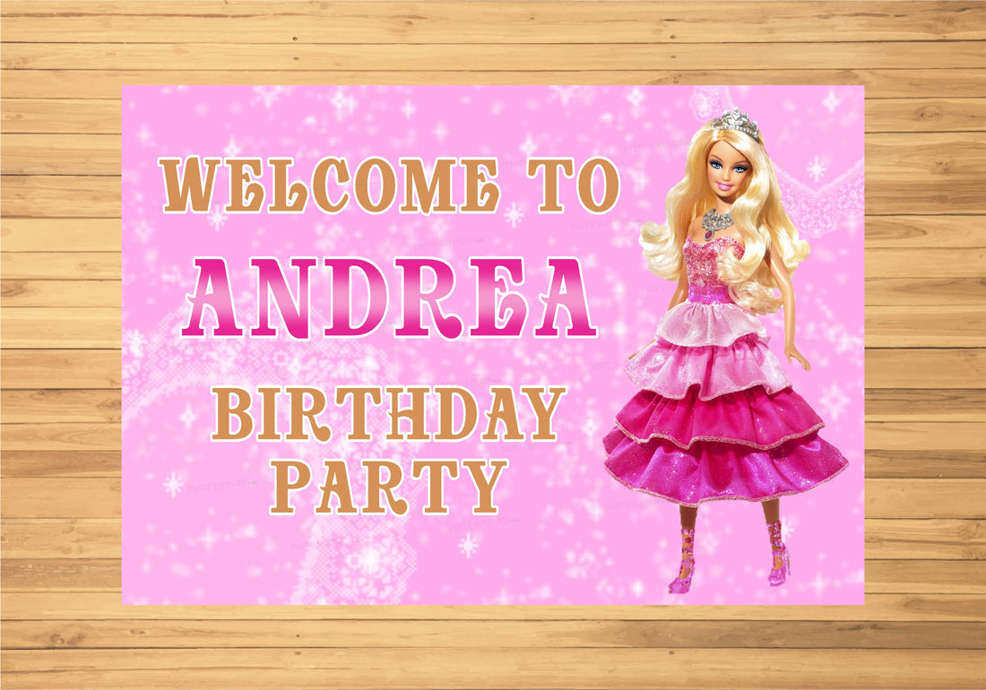 PSI Barbie Theme   Personalized  Welcome Board