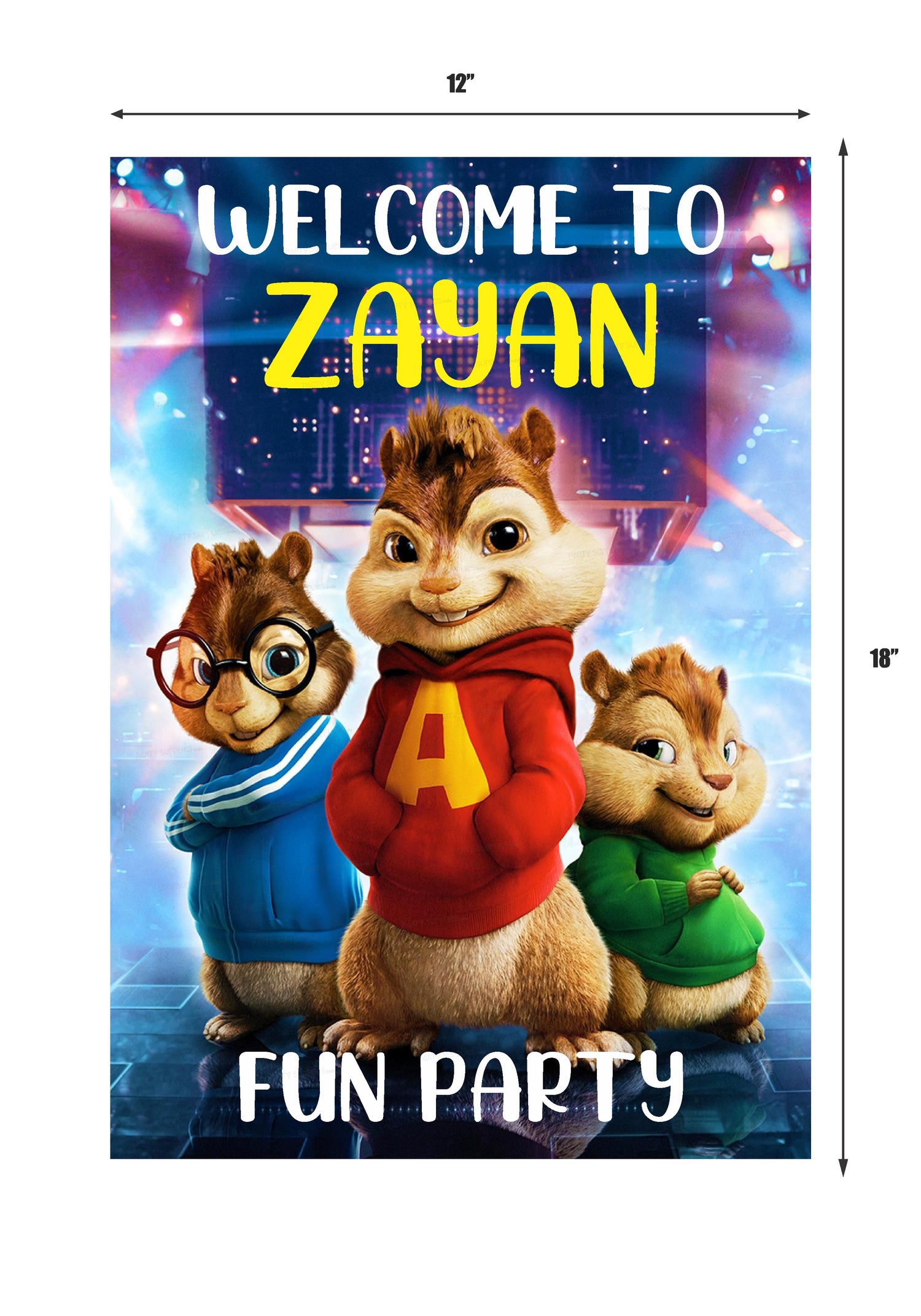 Alvin and Chipmunks Theme Welcome Board - image 2 of 3 | Party Supplies India