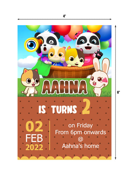 Baby Bus Theme Invite