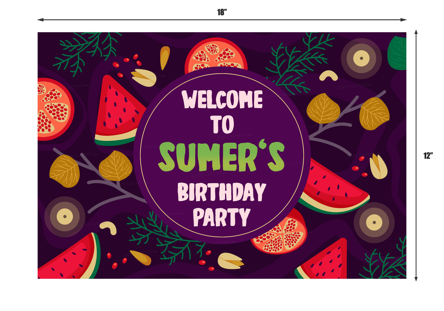 PSI Fruits Theme Welcome Board
