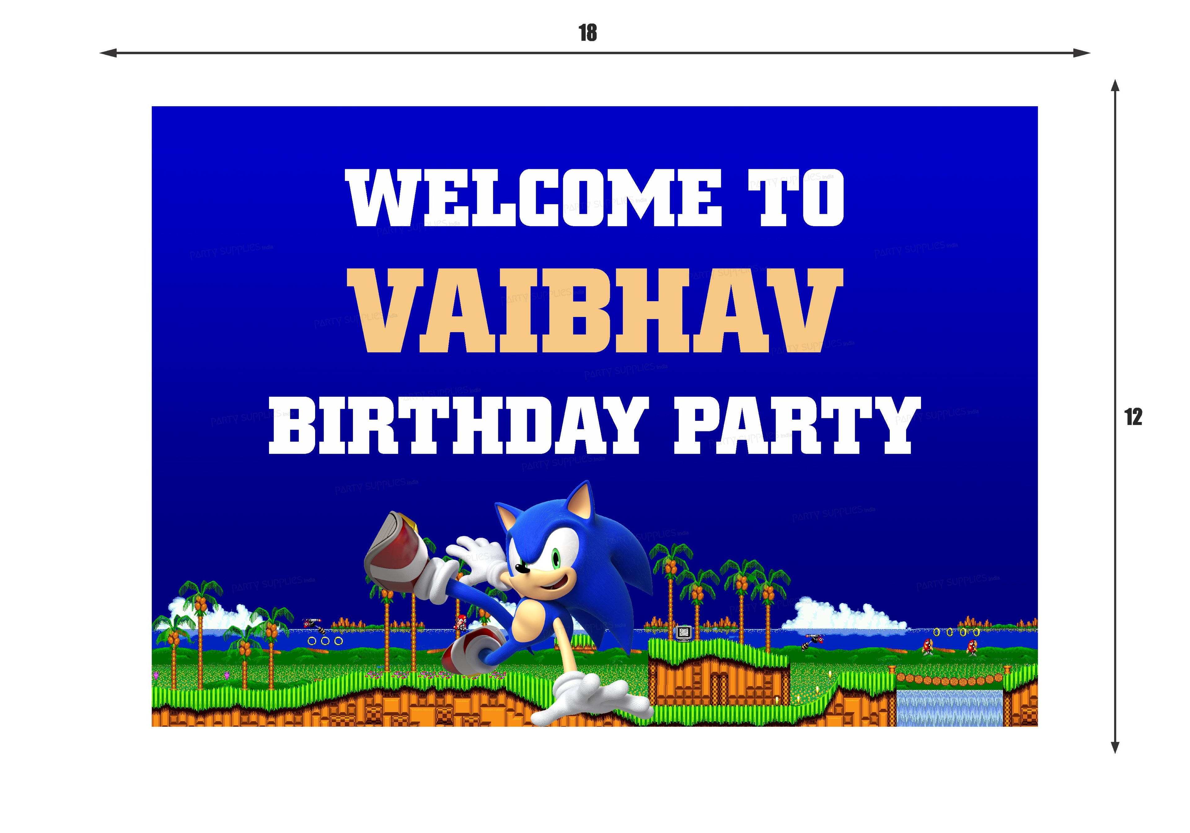 Sonic the Hedgehog Theme  Customized Welcome Board