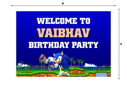 Sonic the Hedgehog Theme  Customized Welcome Board