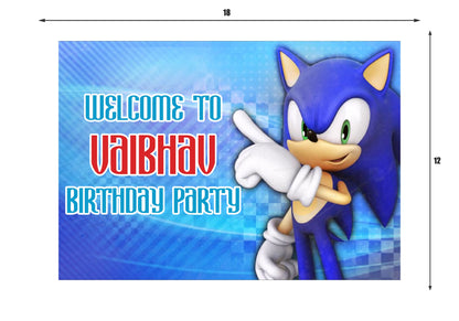 Sonic the Hedgehog Theme Personalized Welcome Board
