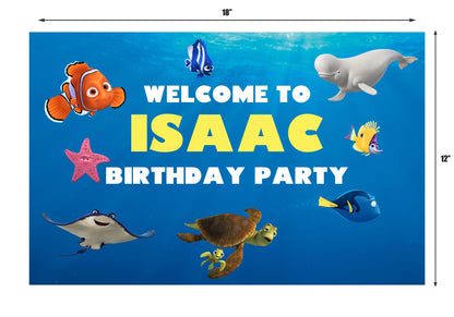 PSI Nemo and Dory Theme Personalized Welcome Board