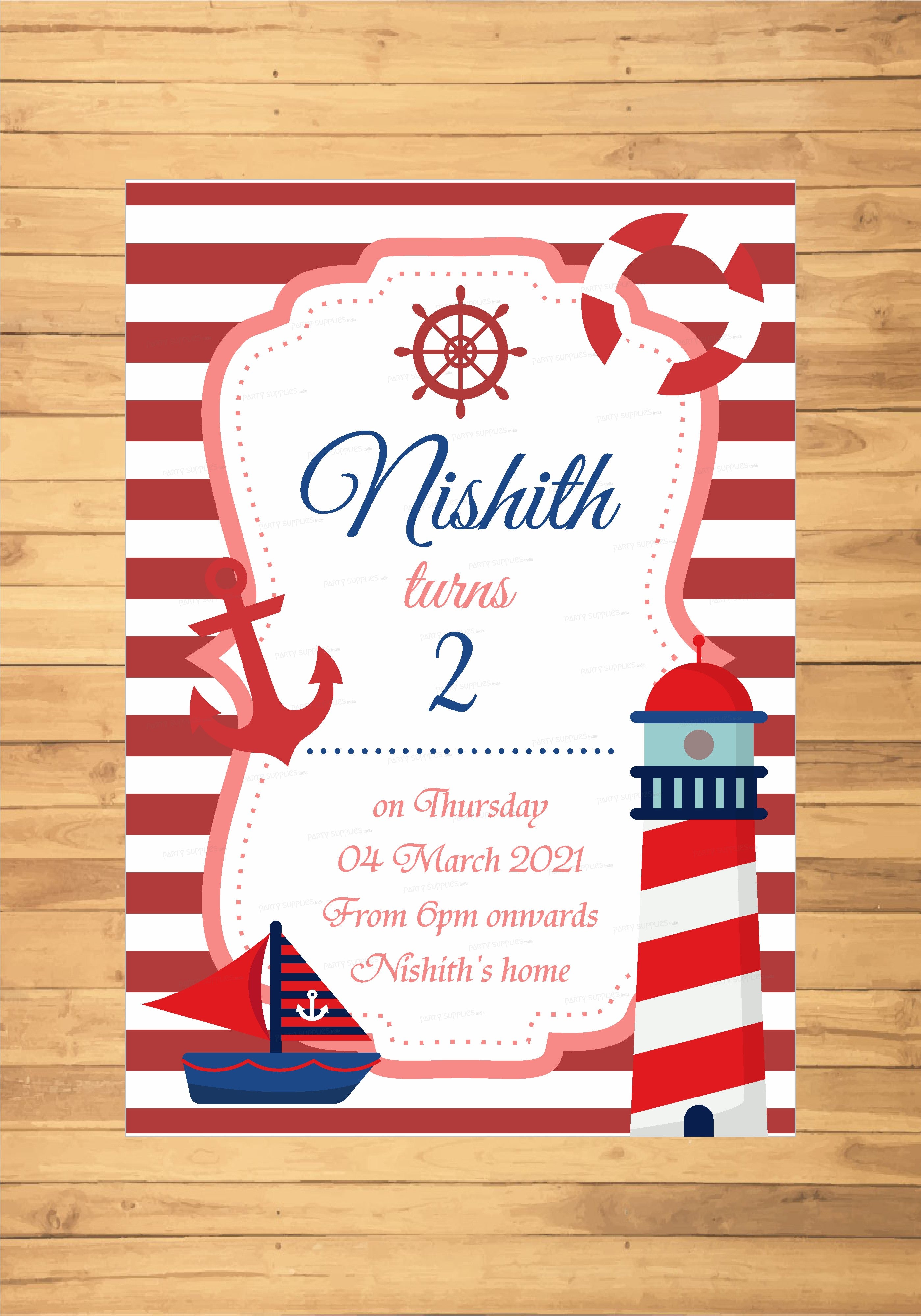 PSI Sailor Theme Invite