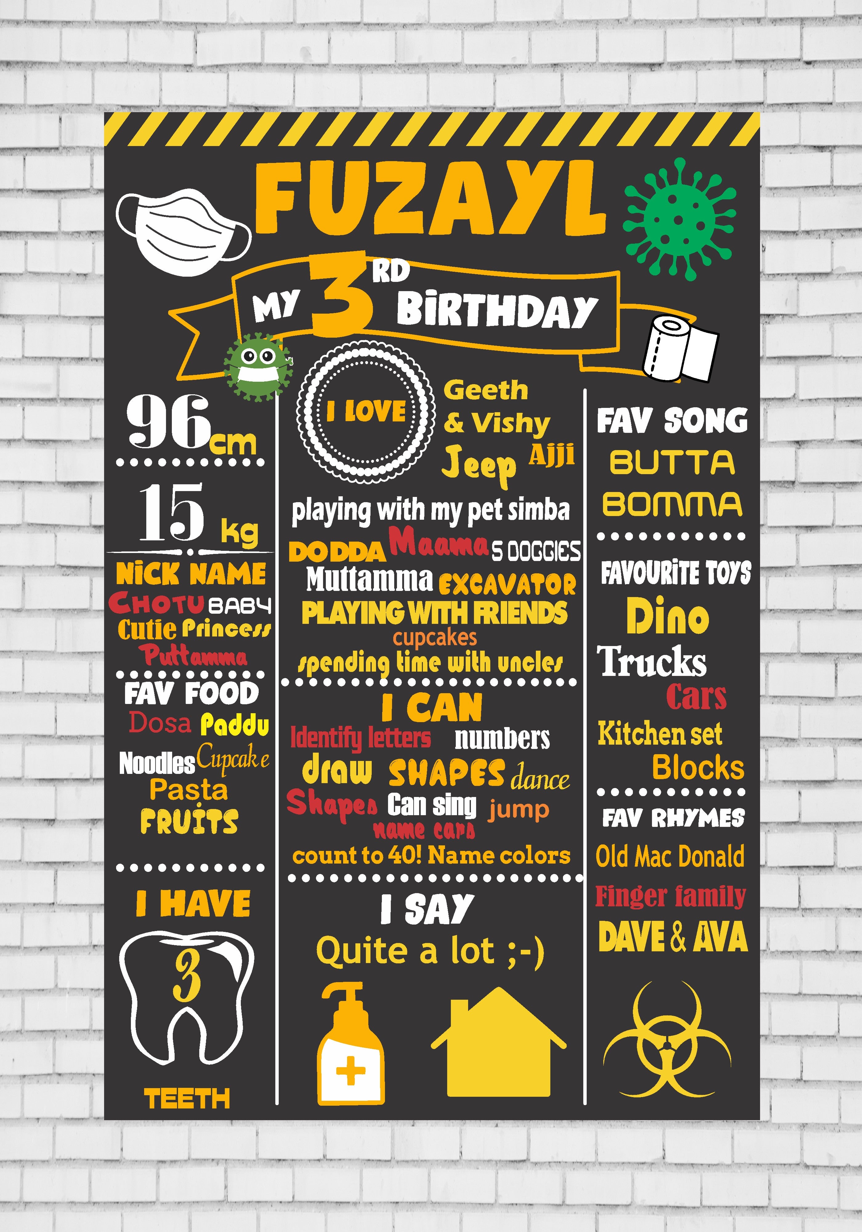 Quarantine Theme Chalk Board