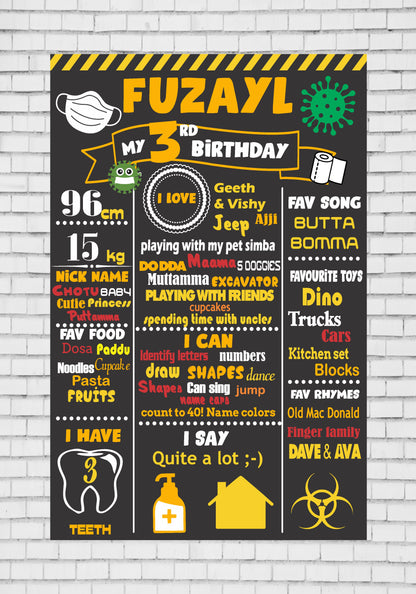 Quarantine Theme Chalk Board