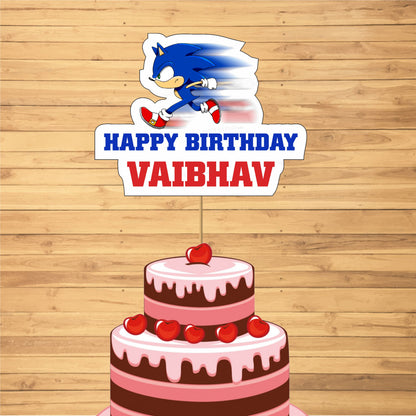 Sonic the Hedgehog Theme Cake Topper