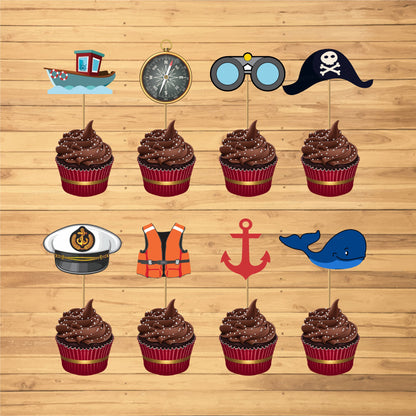 Sailor Theme Cup Cake Topper