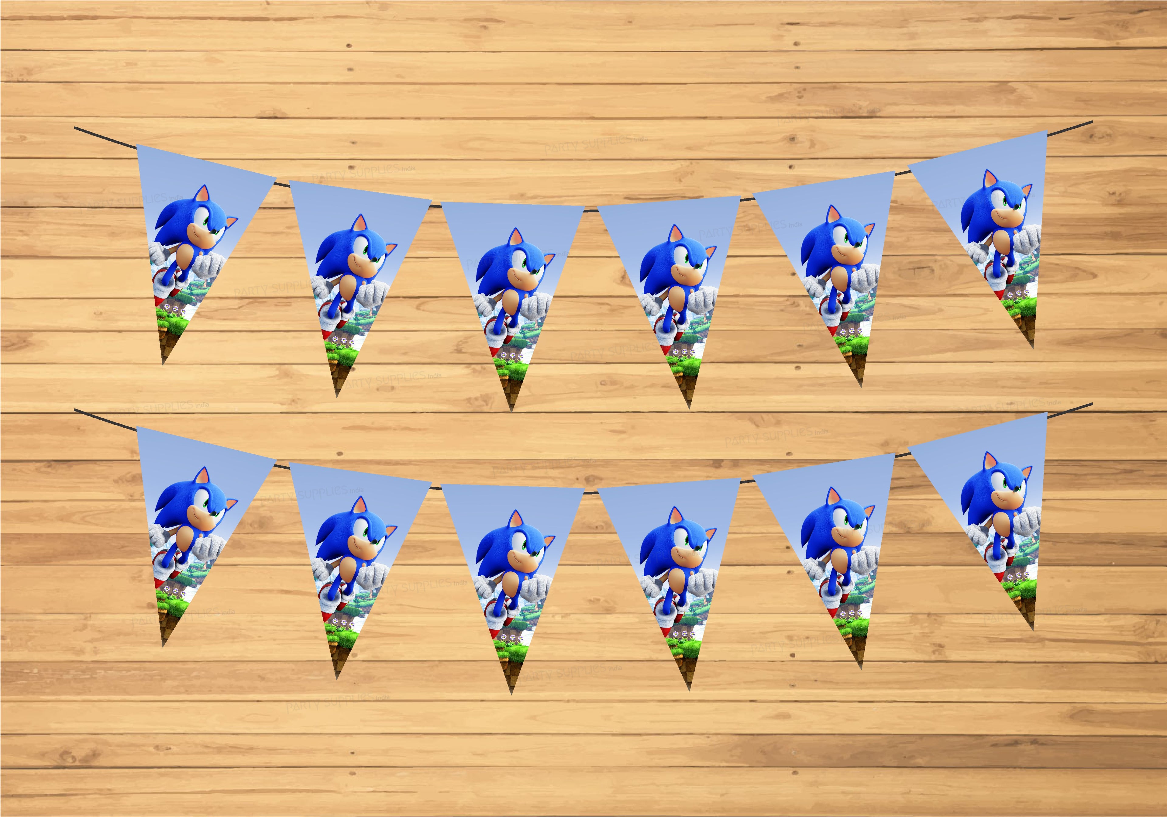 Sonic the Hedgehog Theme Flag Bunting