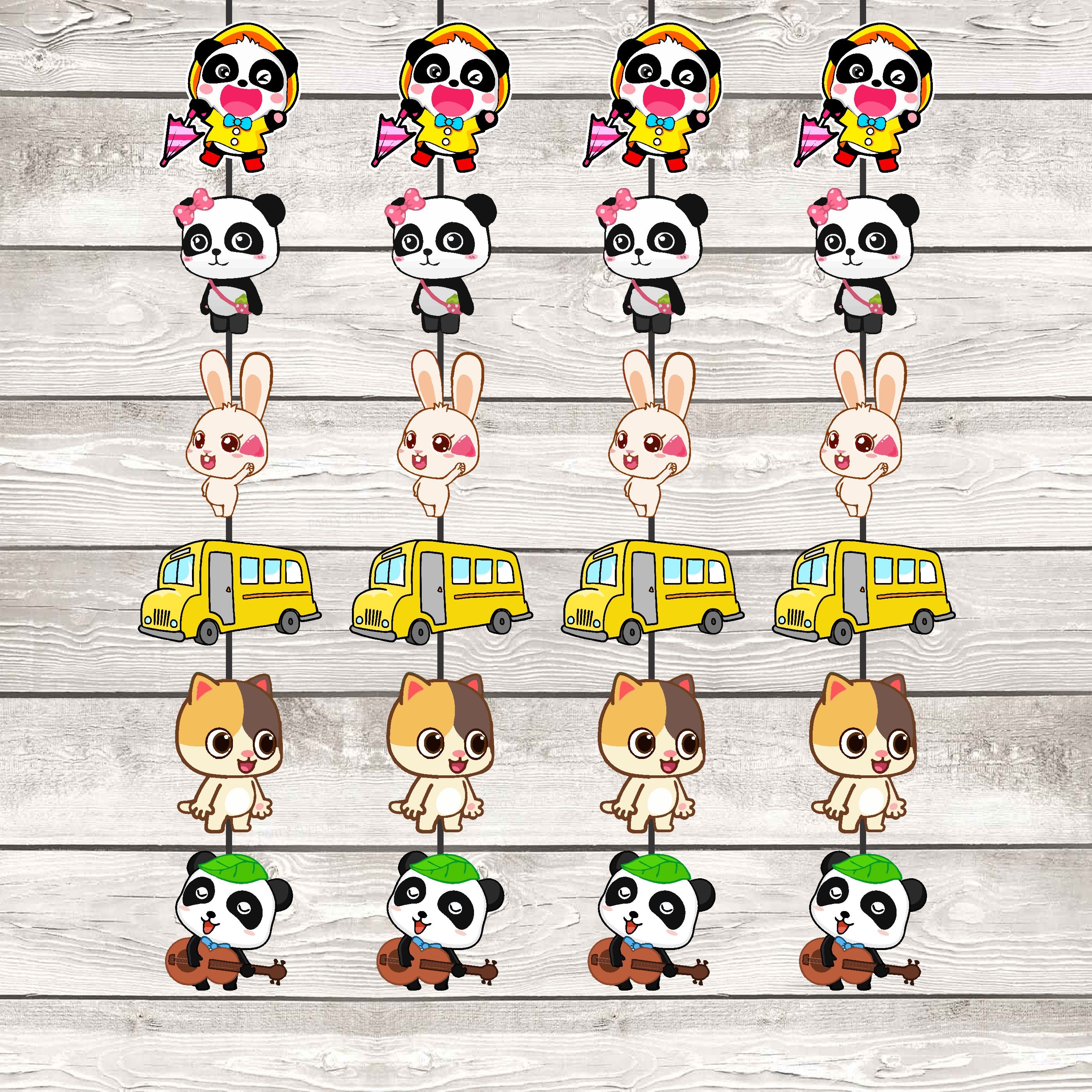 Baby Bus Theme Character Dangler