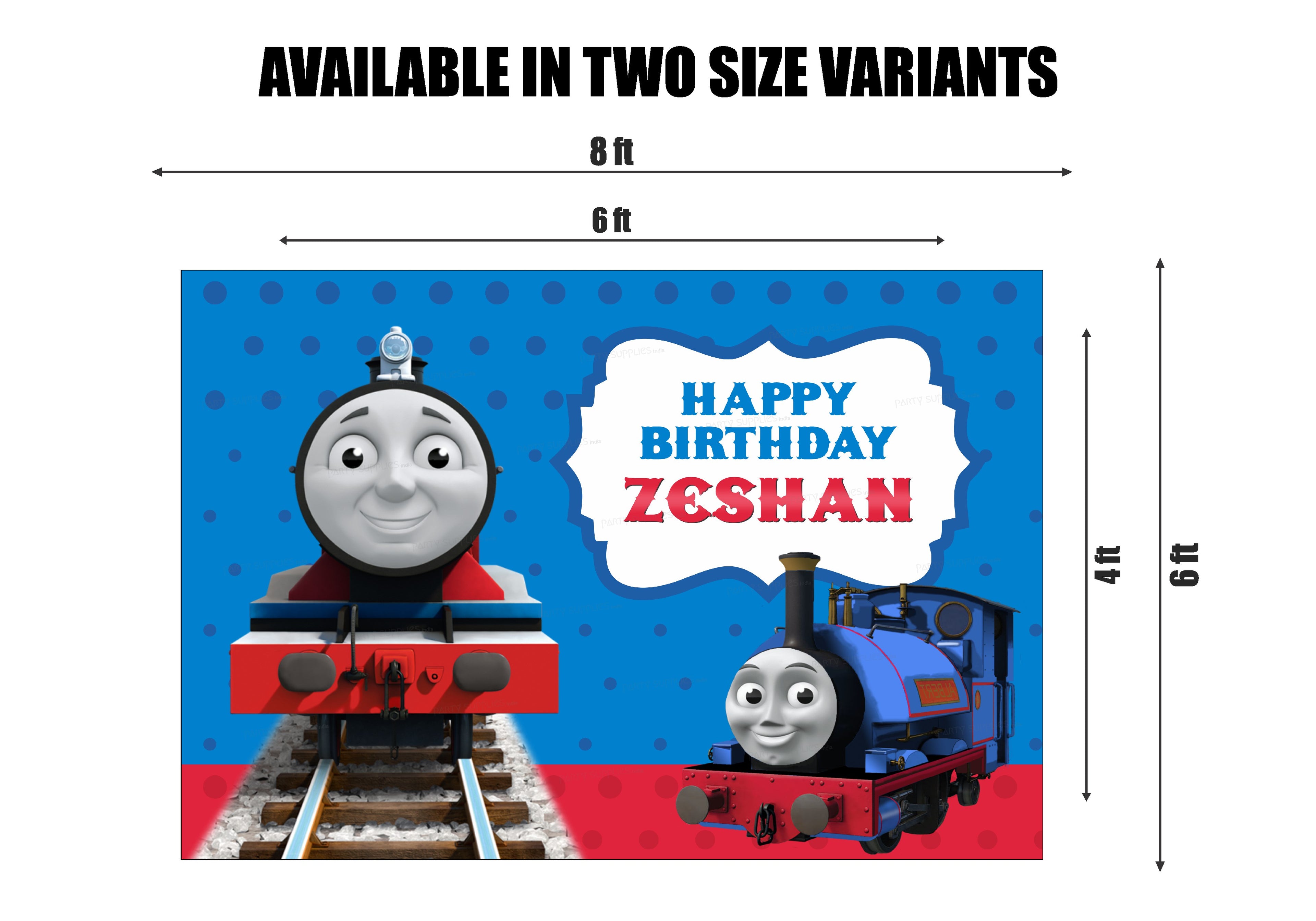 Thomas and Friends Theme Personalized Backdrop