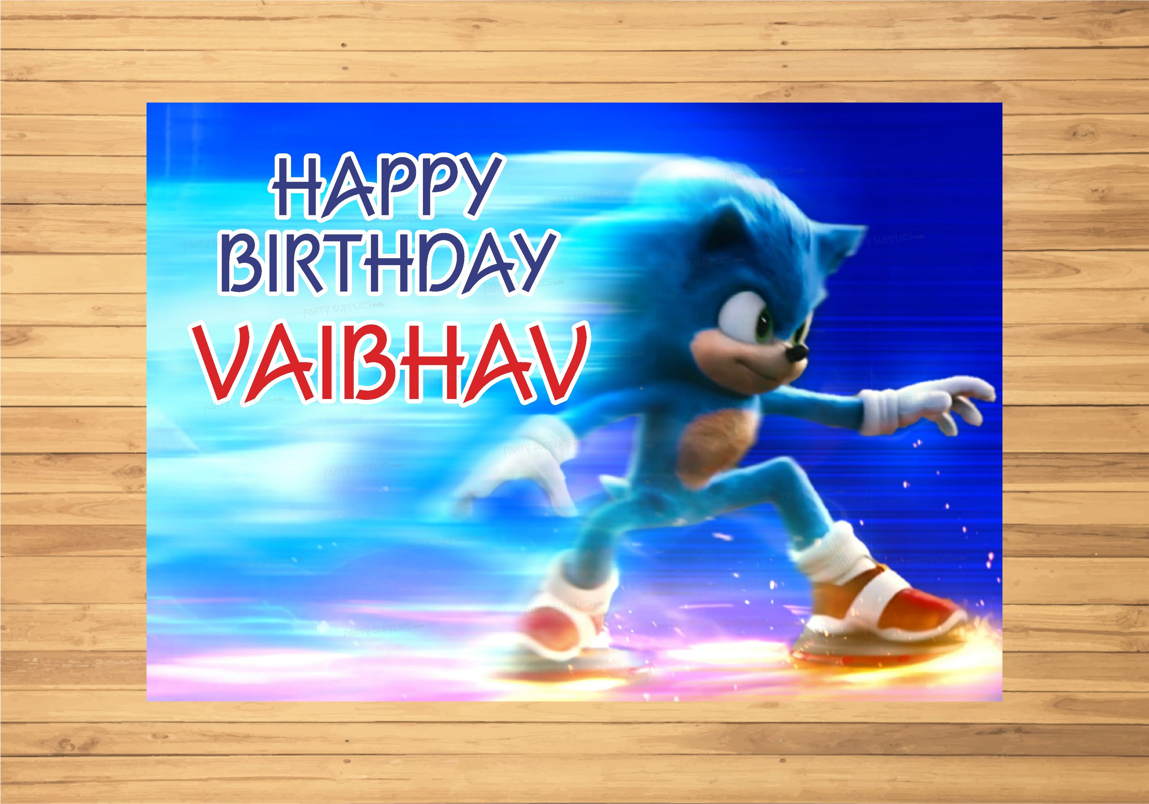 Sonic the Hedgehog Theme Customized Backdrop