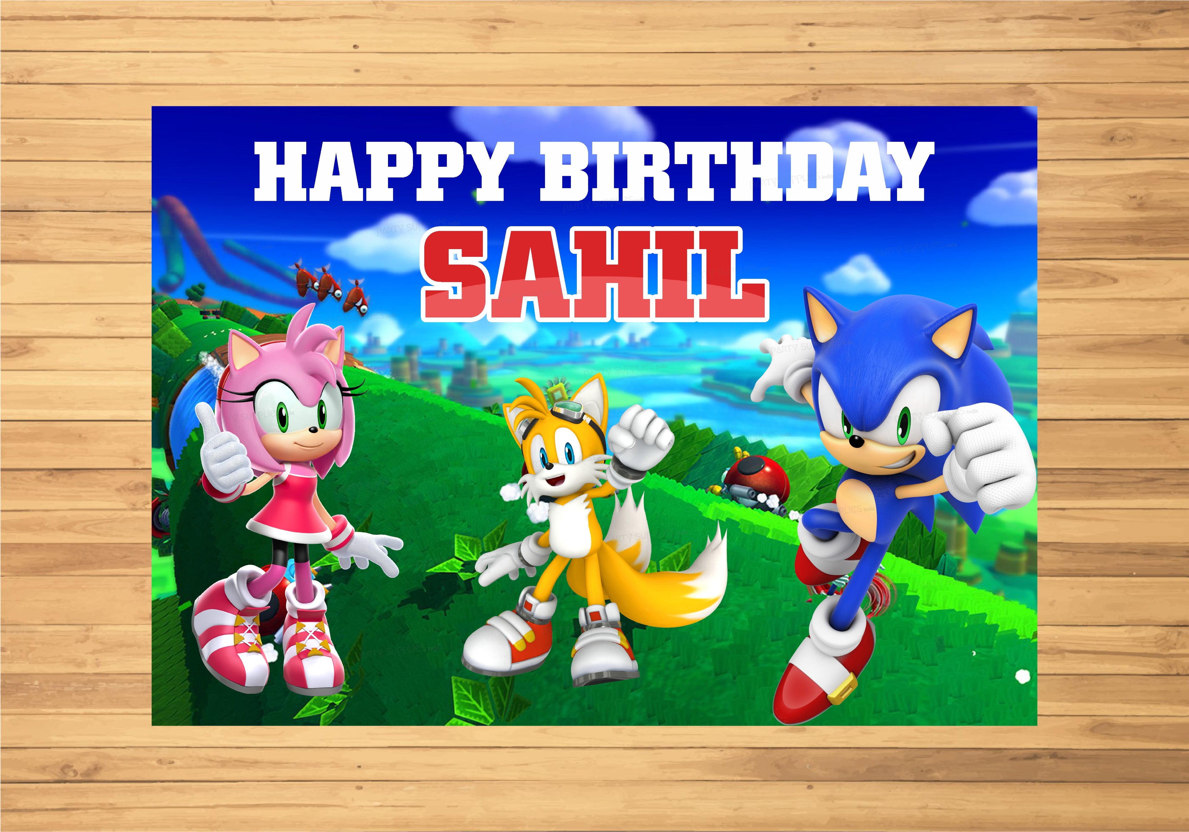 Sonic the Hedgehog Theme Personalized Backdrop