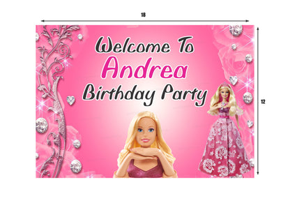 Barbie Theme  Customized Welcome Board