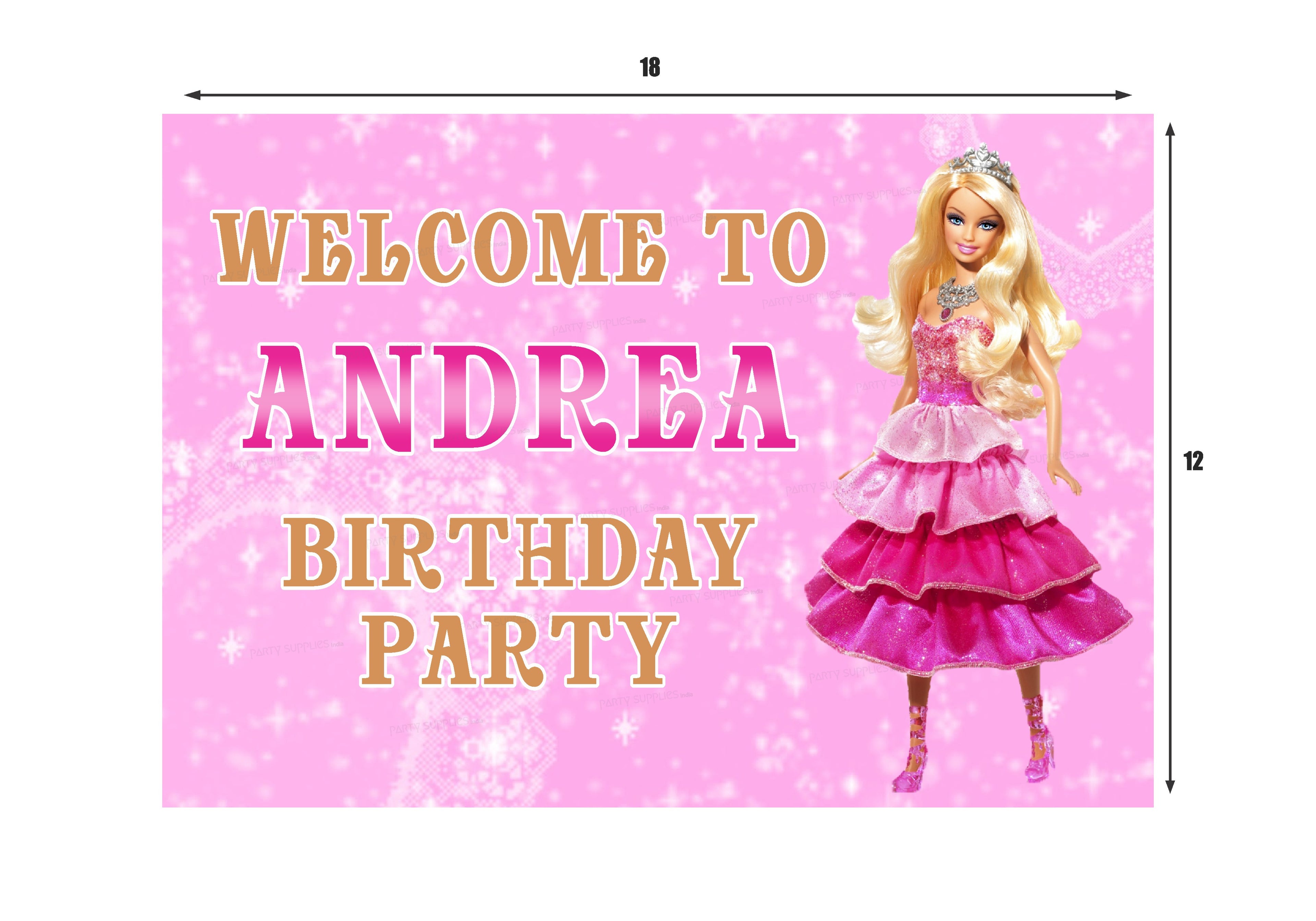 PSI Barbie Theme   Personalized  Welcome Board