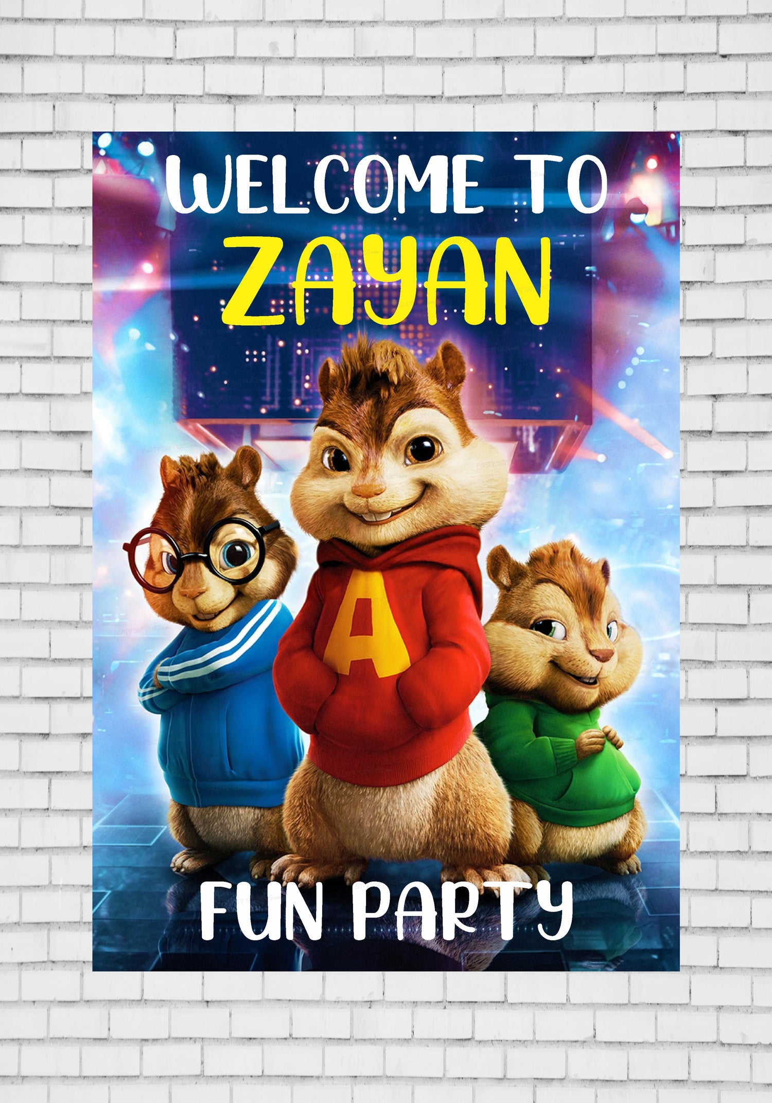 Alvin and Chipmunks Theme Welcome Board - image 3 of 3 | Party Supplies India