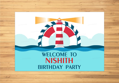 PSI Sailor Theme Personalized Welcome Board