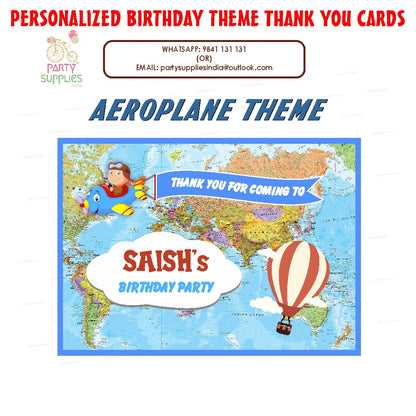 PSI Aeroplane Theme Thank You Card