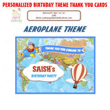 Aeroplane Theme Thank You Card - image 1 of 3 | Party Supplies India