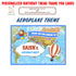 Aeroplane Theme Thank You Card - image 1 of 3 | Party Supplies India