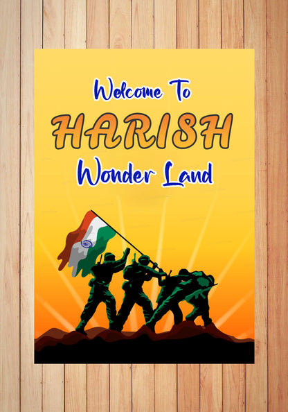 PSI  Military Theme Customized Welcome Board