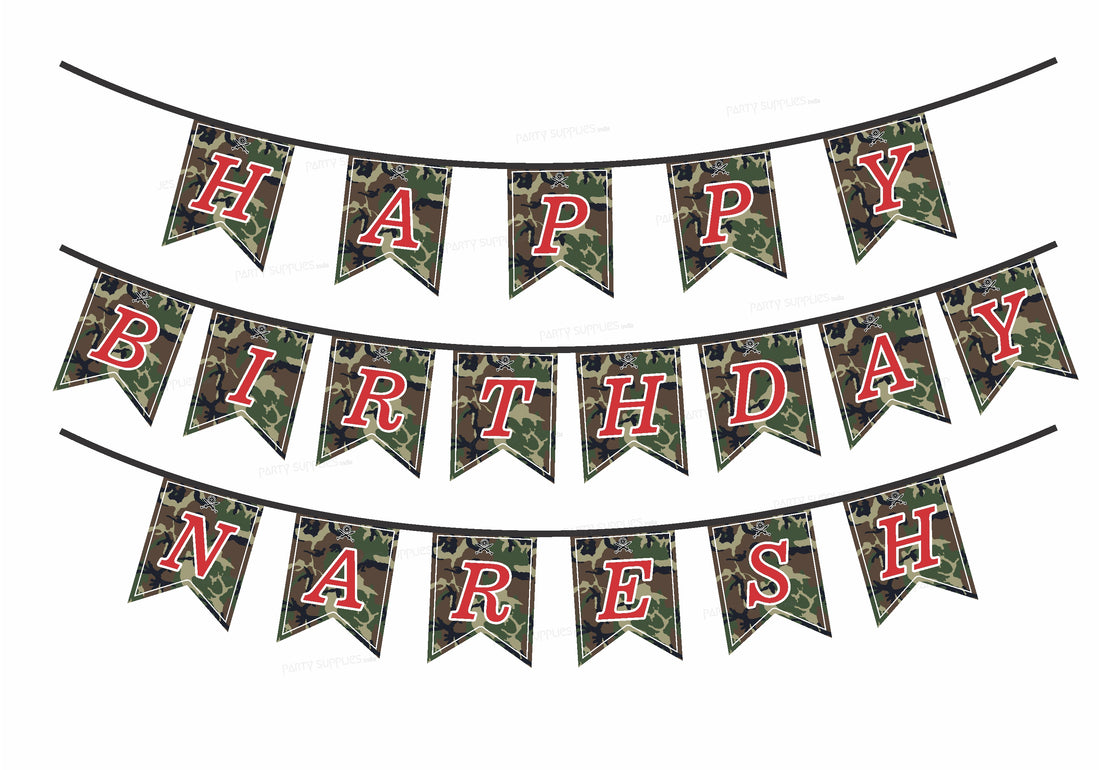 Military Theme Personalized Hanging