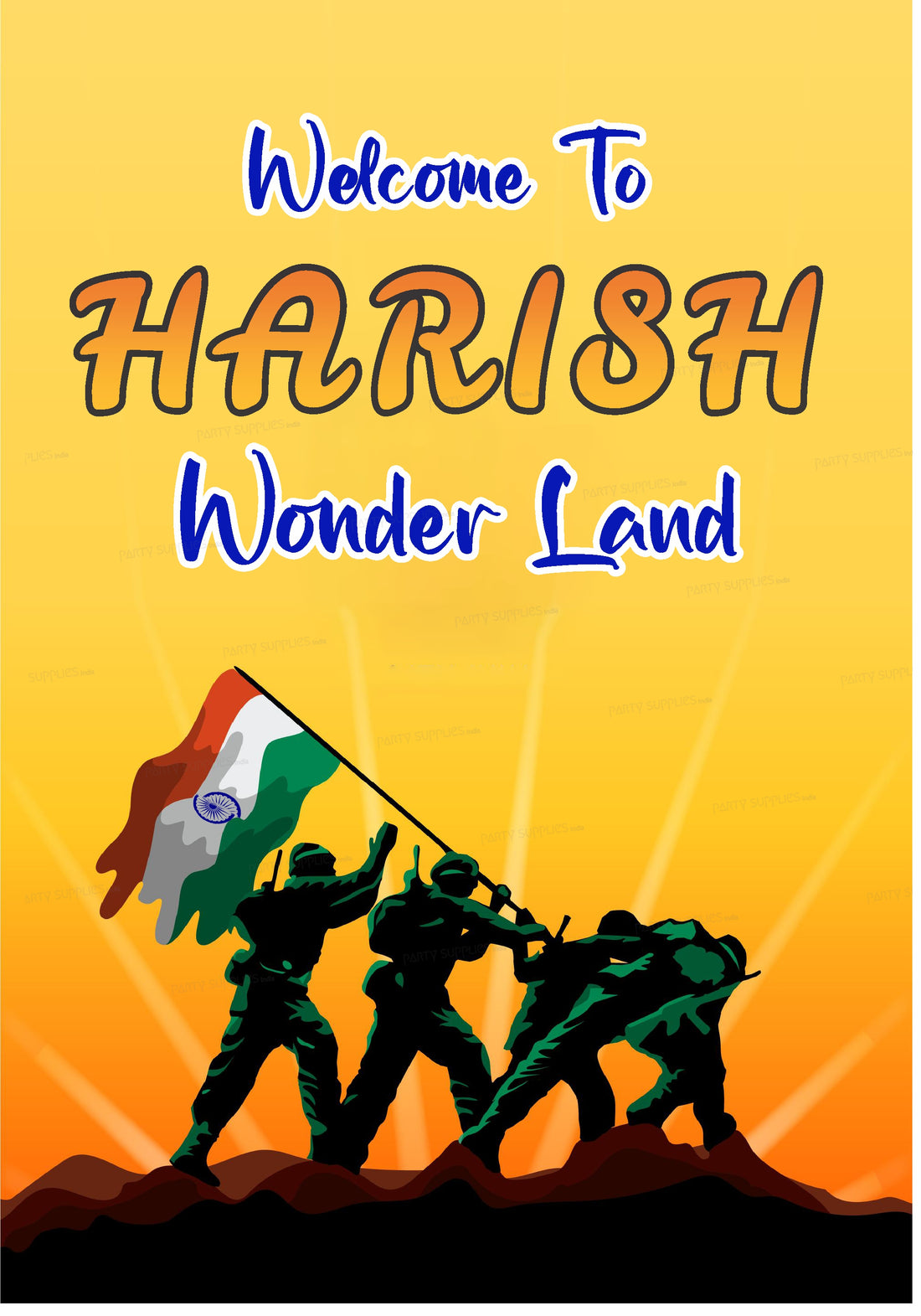 Military Theme Customized Welcome Board