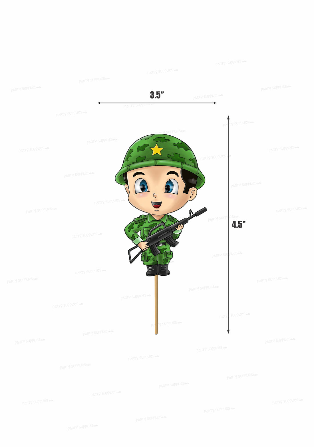 PSI  Military Theme Cup Cake Topper