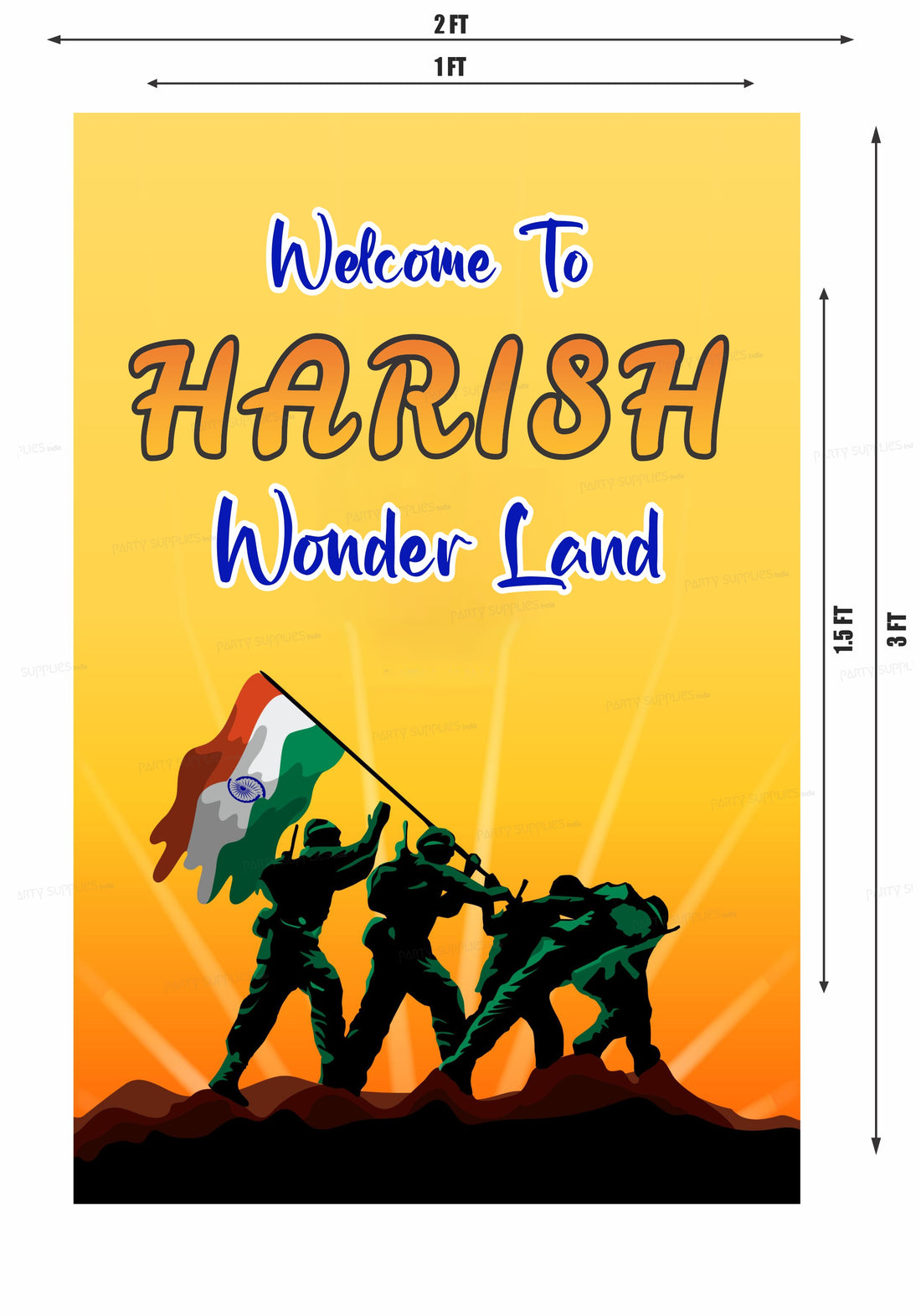 PSI  Military Theme Customized Welcome Board