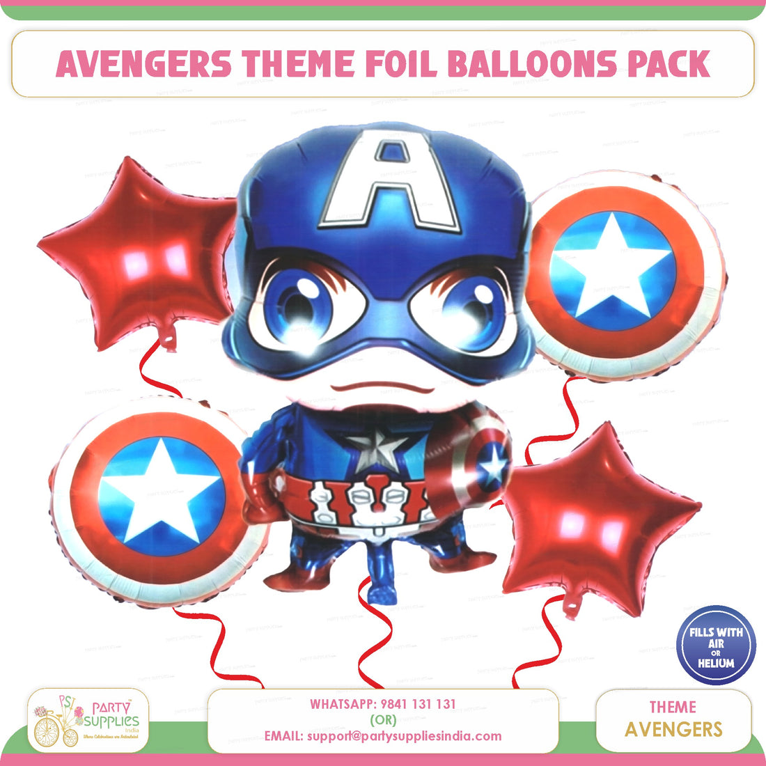 PSI Avengers Theme Foil Balloons Pack