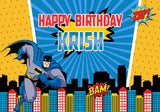 Batman Theme Personalized Backdrop - 6x4 Ft. - image 1 of 7 | Party Supplies India