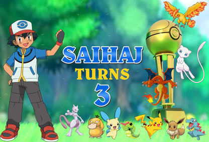 Pokemon Theme Premium Backdrop