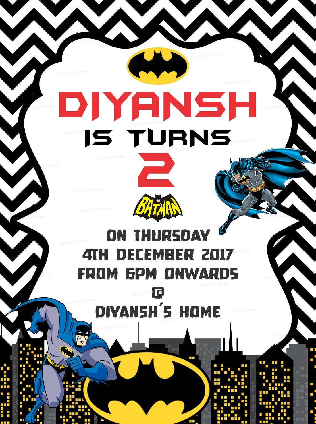 Batman Theme Invite
