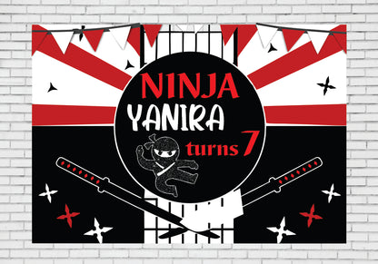 PSI Ninja Theme Personalized Backdrop