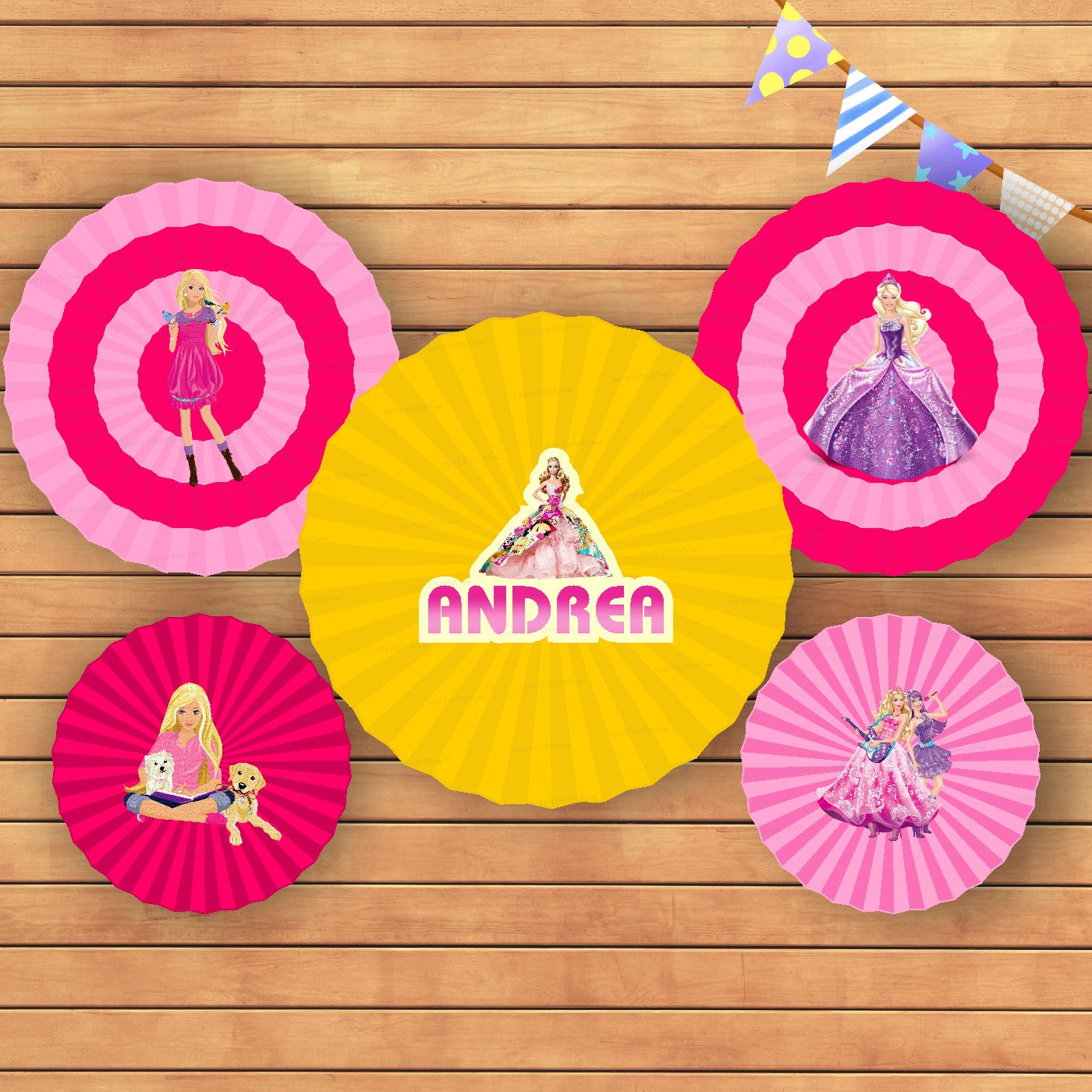 Barbie Theme Paper Fan