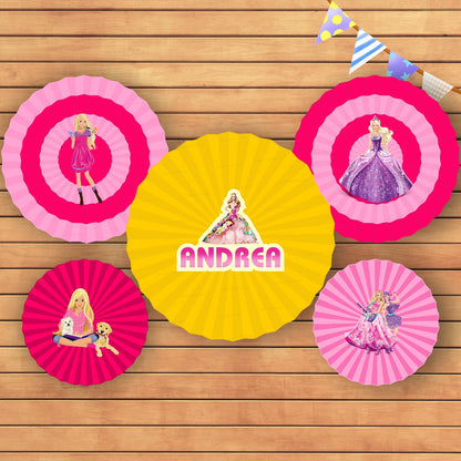 Barbie Theme Paper Fan