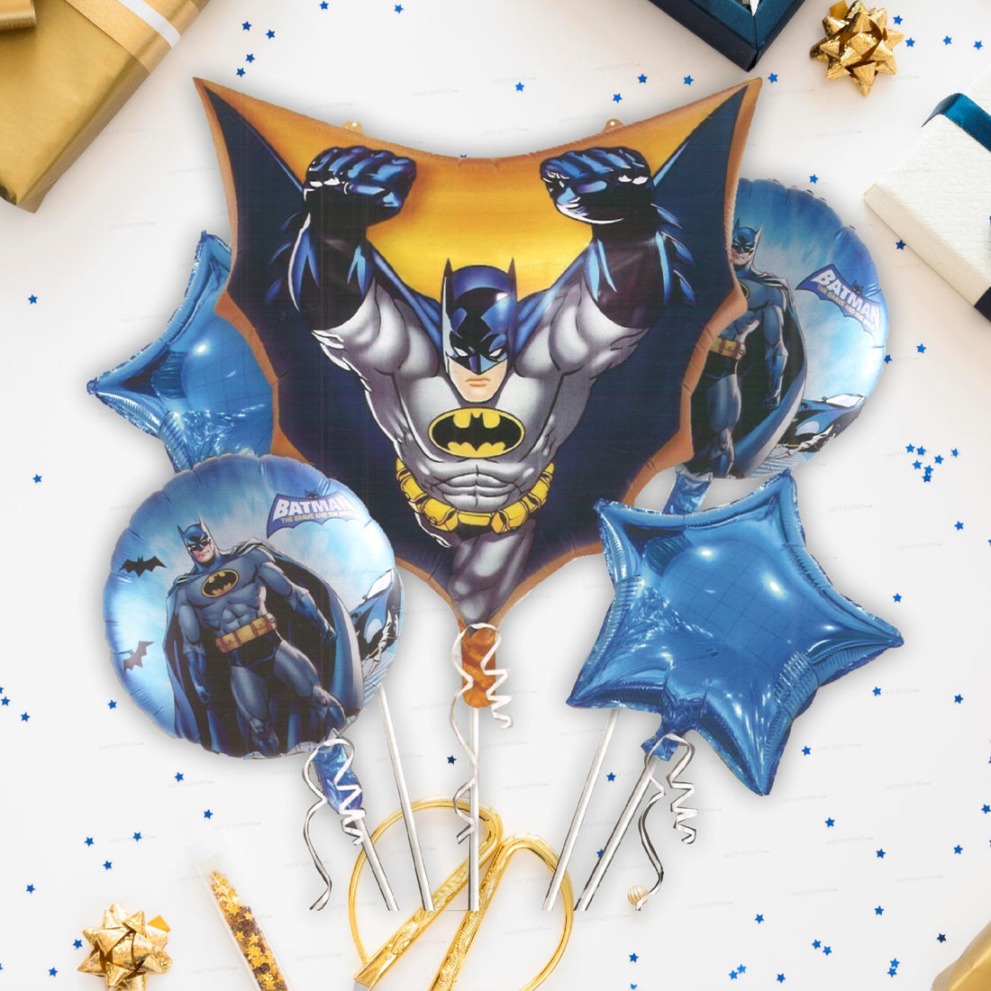 PSI Batman Theme Foil Balloons Pack