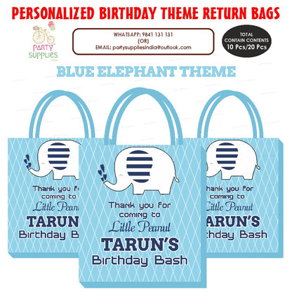 Blue Elephant Theme Return Gift Bag