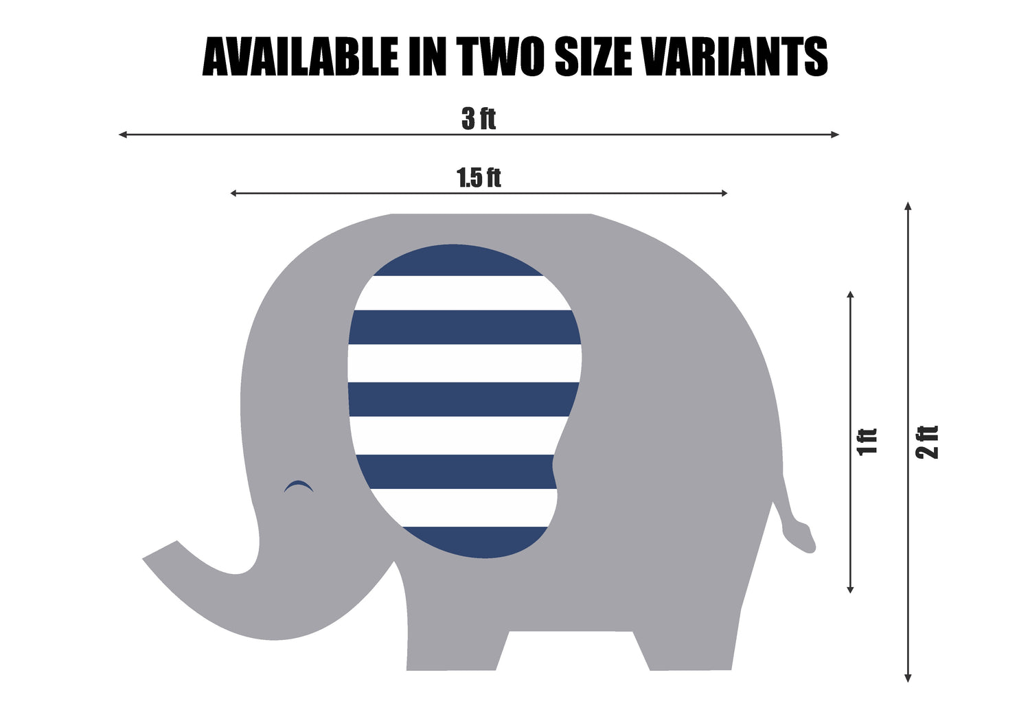 PSI Blue Elephant Theme Cutout - 07